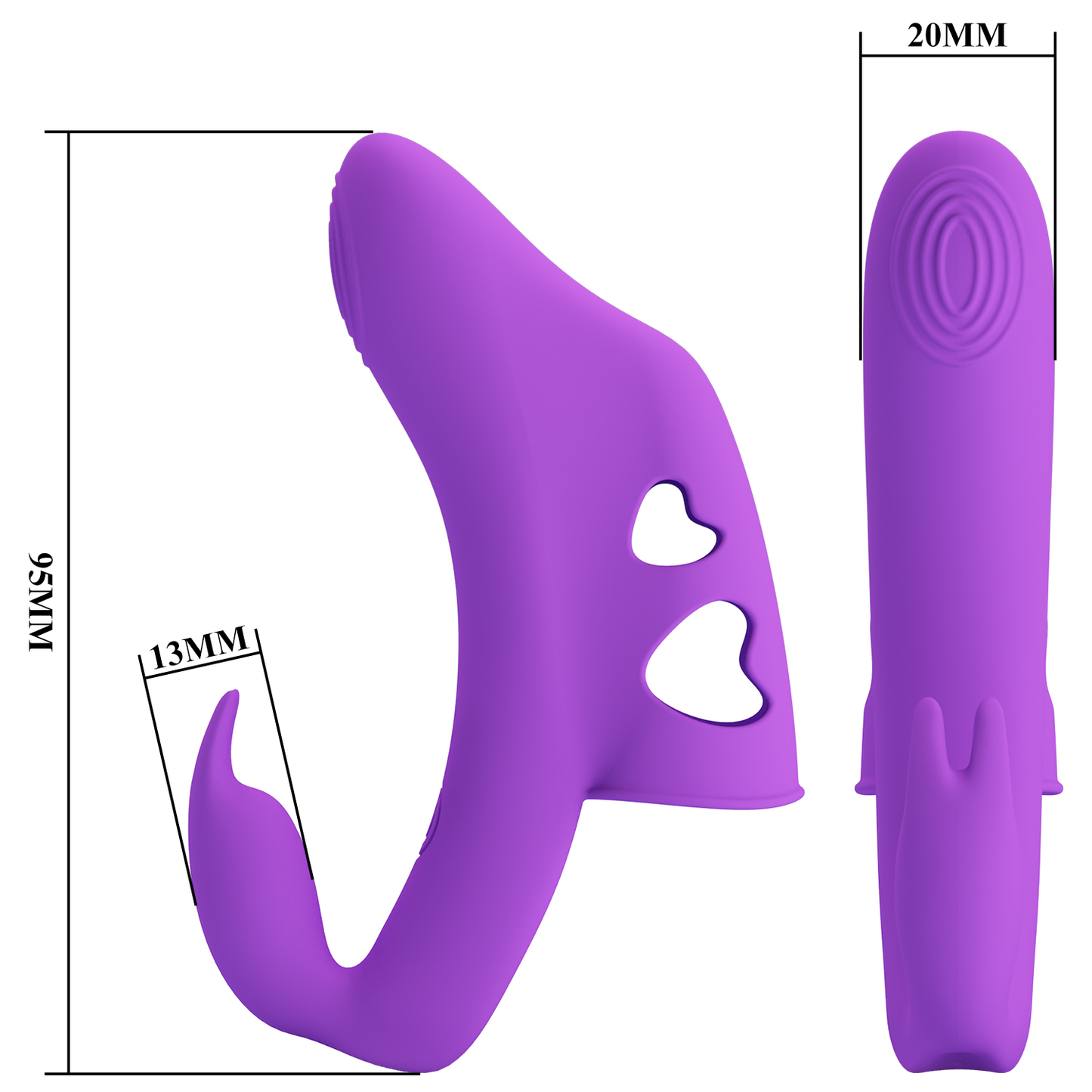 Pretty Love - Yenna - Krachtige Vinger Vibrator - Paars-Erotiekvoordeel.nl