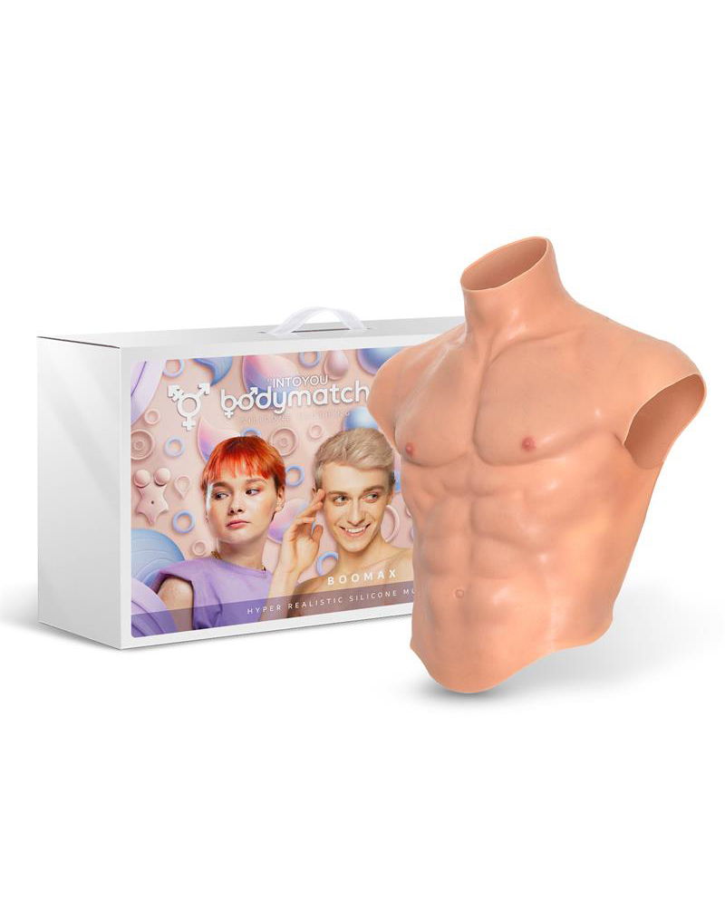 Bodymatch - Boomax - Hyperrealistisch Siliconen Mannelijk Bovenlichaam - Lichte Huidskleur-Erotiekvoordeel.nl