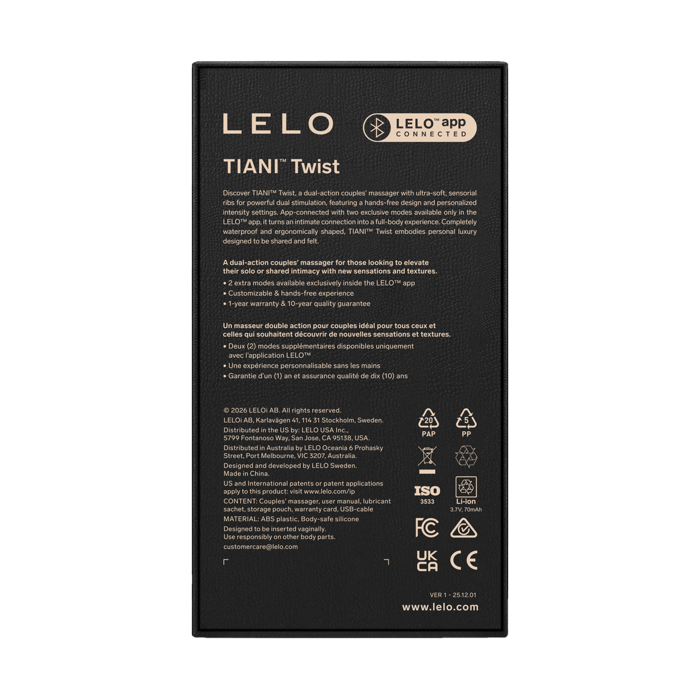 LELO – Tiani Twist – Dual-Action-Partner-Vibrator – Hellblau
