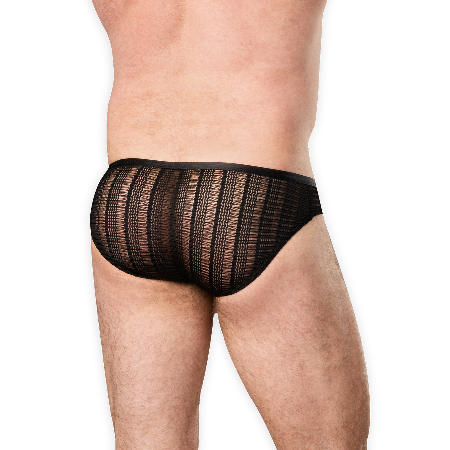 Amorable - Transparante Herenslip - One Size - Zwart-Rimbastore.com