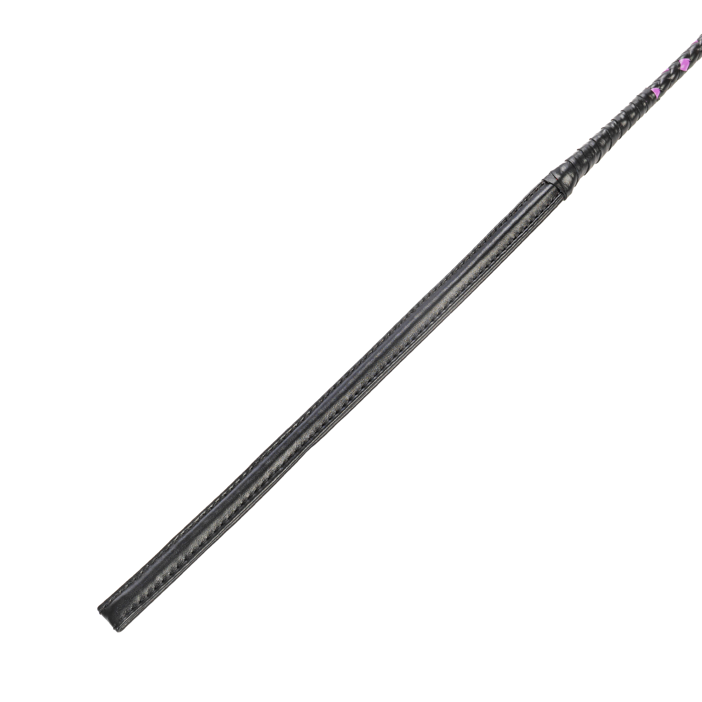 RISE - BDSM Zweep - Feather Slim Single Tail - Zwart/Paars-Rimbastore.com
