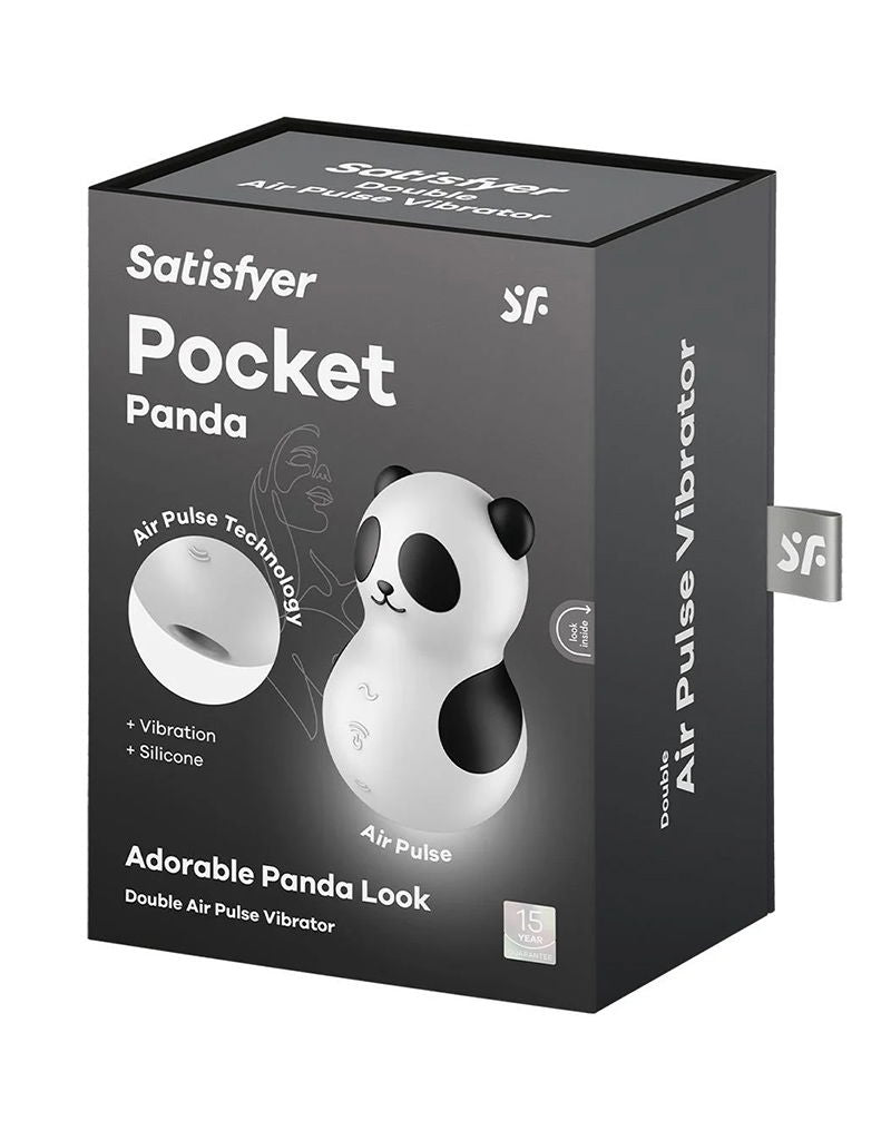Satisfyer - Pocket Panda - Double Air Pulse Vibrator - Black/White