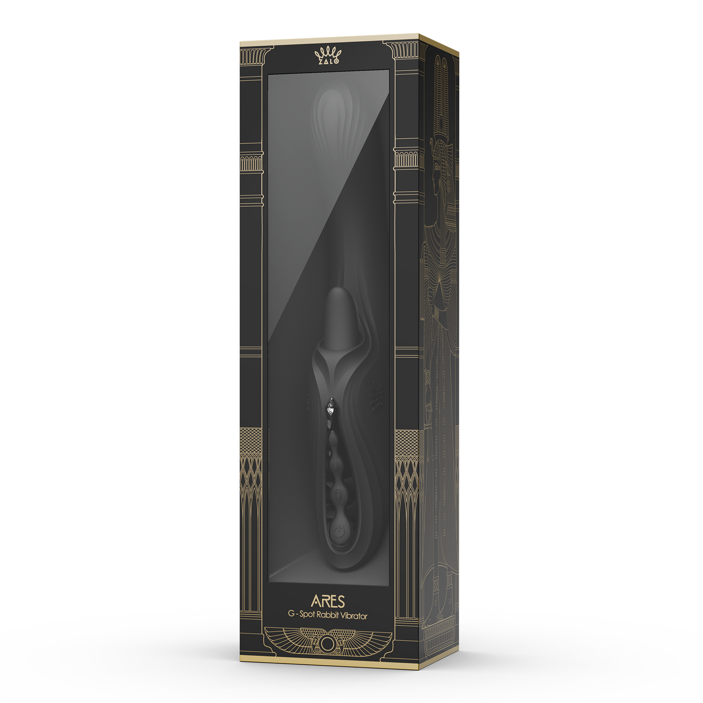 ZALO - Ares - Likkende G-Spot Rabbit Vibrator - Verwarmend - App Control - Obsidian Zwart-Erotiekvoordeel.nl