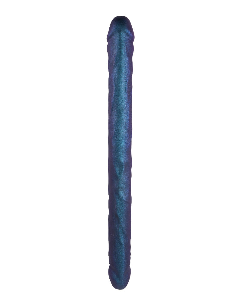 Strap-On-Me - Realistischer Doppeldildo - Lila Metallic Rimba Winkel Strap-On-Me - Realistischer Doppeldildo - Lila Metallic Rimba Winkel