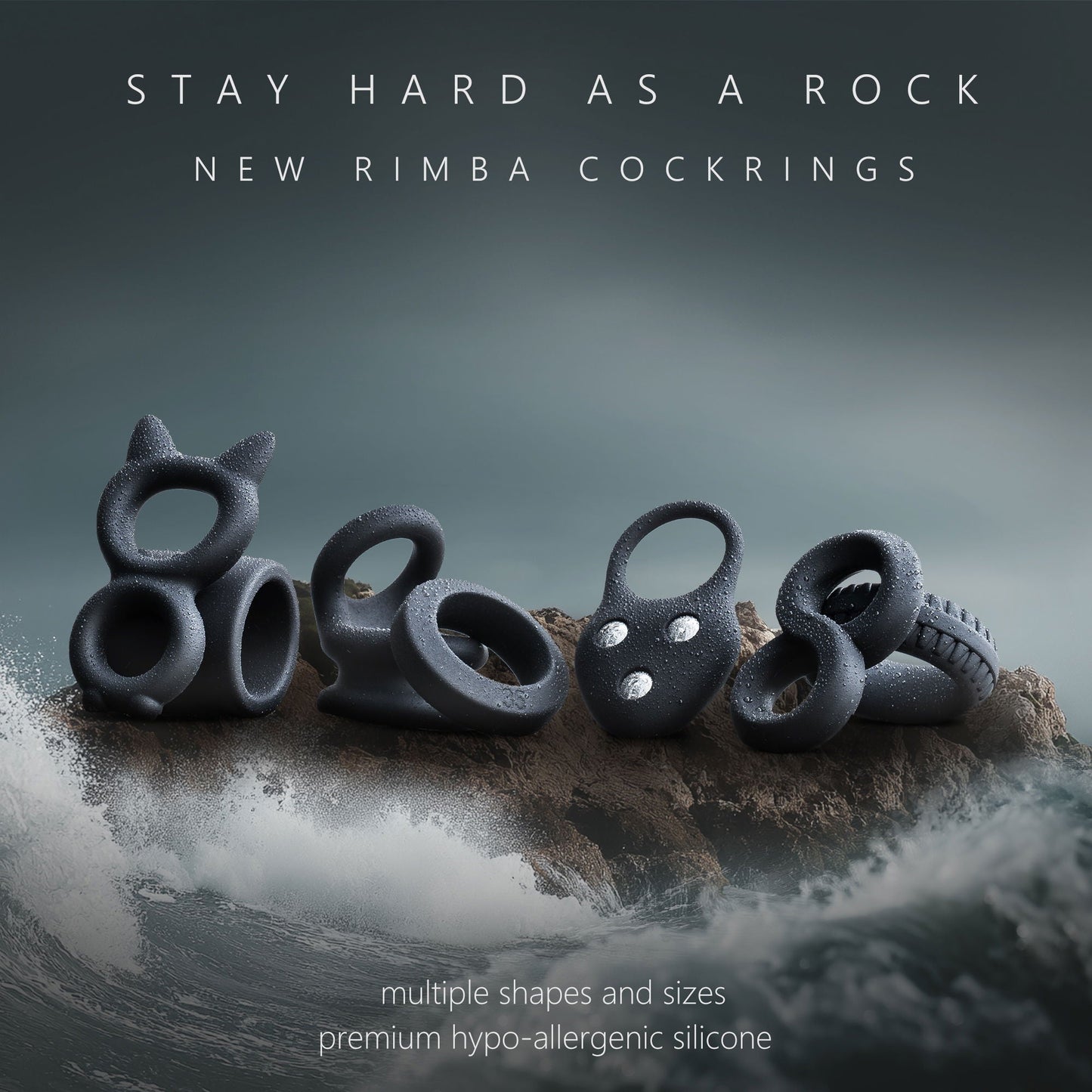 Rimba - Siliconen Cockring met Stimulerende Nopjes-Erotiekvoordeel.nl