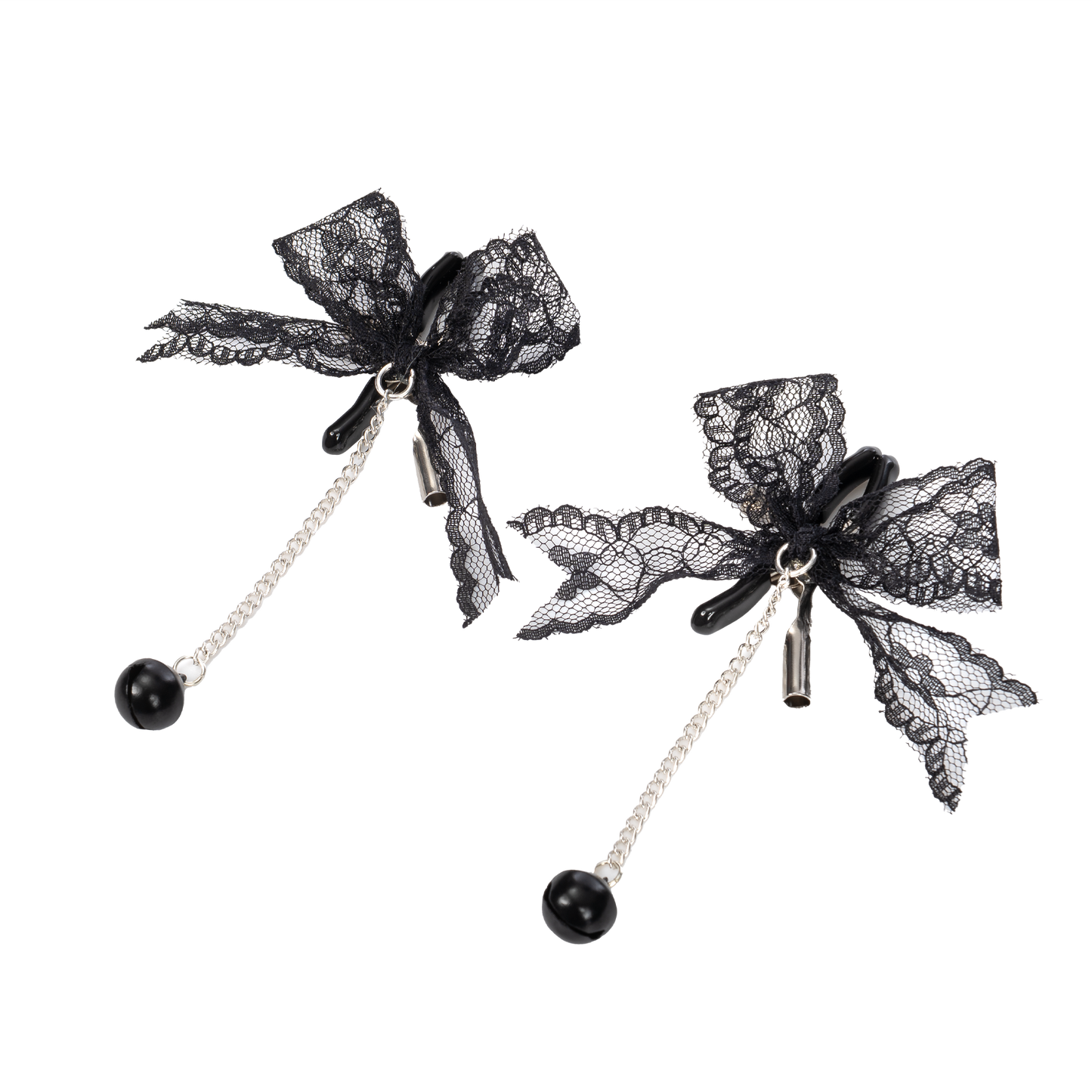 Rimba - Tepelklemmen met Kanten Strik en Belletje - Zwart-Rimbastore.com