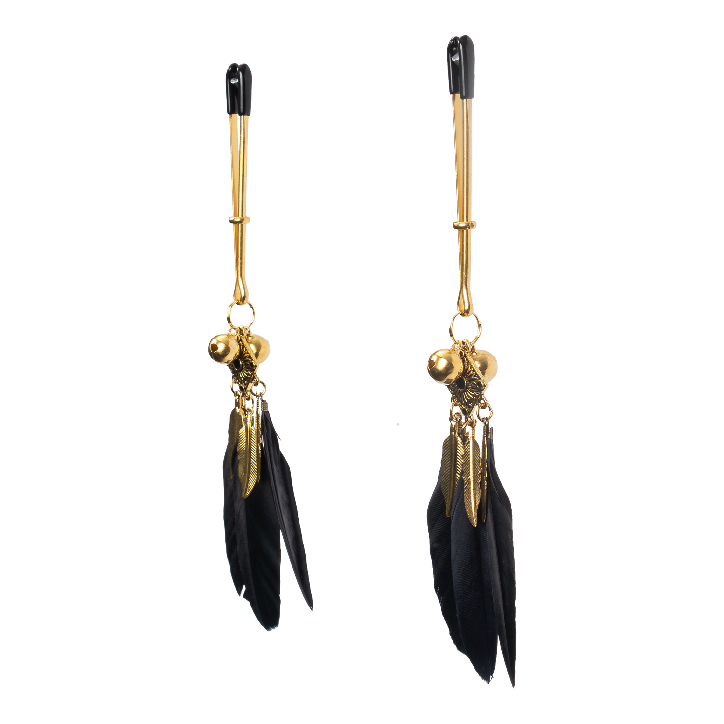 Rimba - Tepelklemmen met Veren - Zwart/Goud-Rimbastore.com