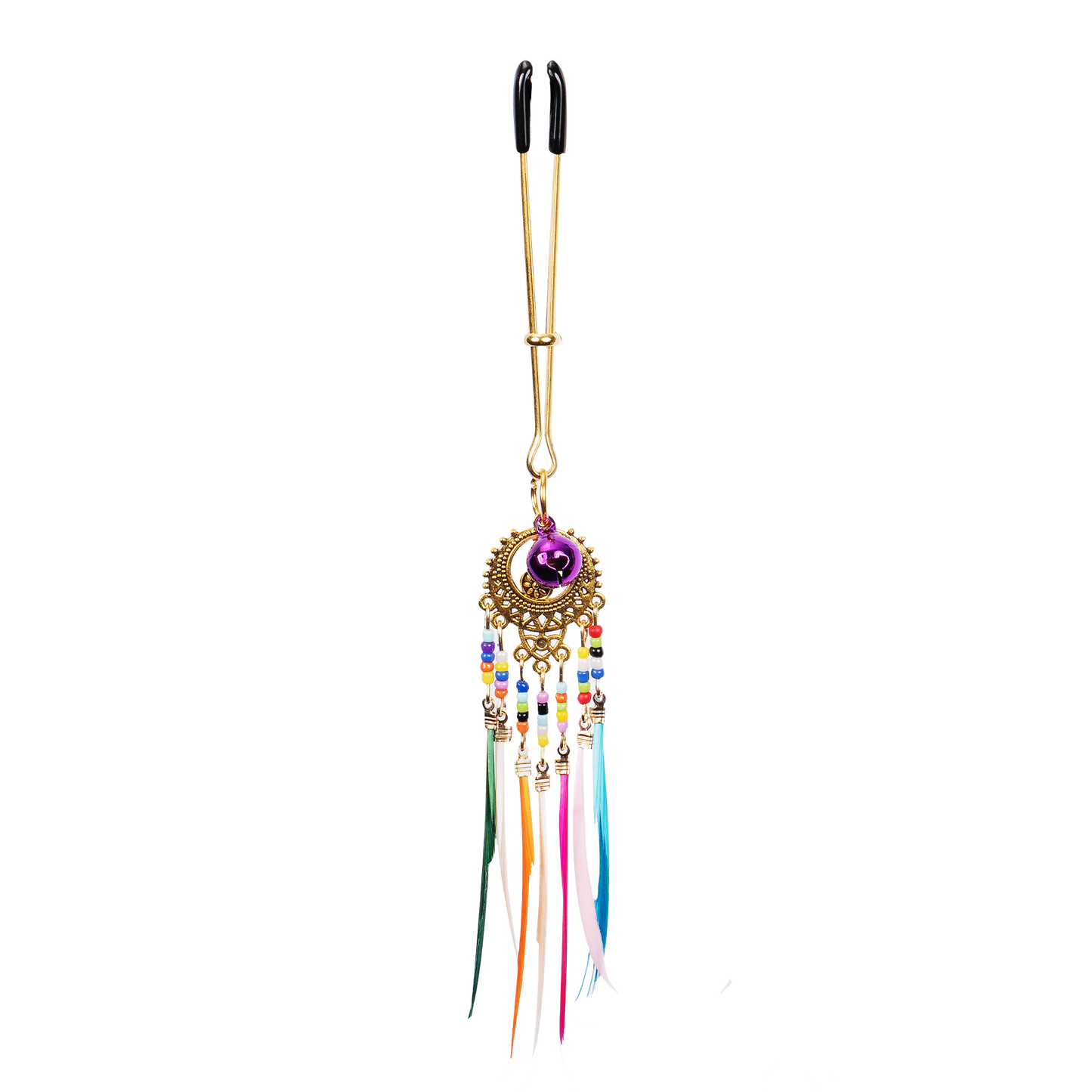 Rimba - Tepelklemmen met Kraaltjes en Veren - Multicolour-Rimbastore.com