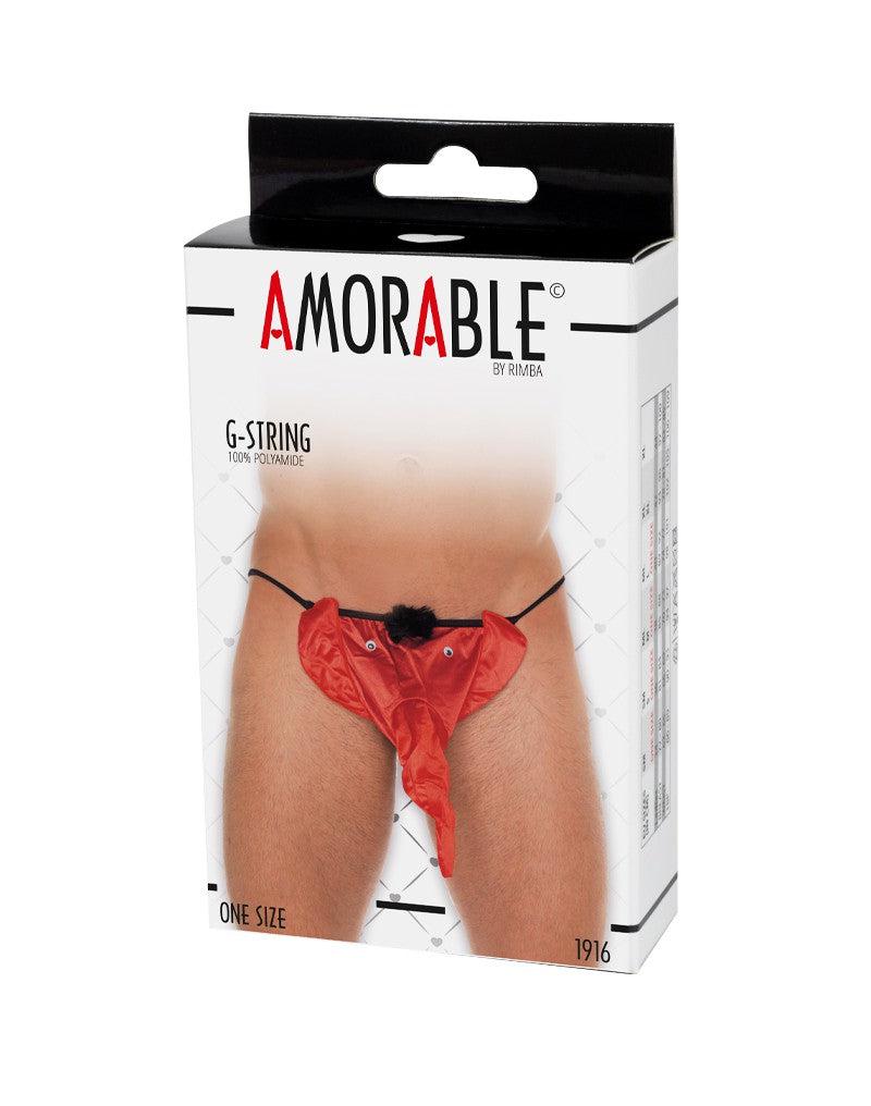 Amorable - Erotische String - Funny Heren Slip Met Olifantenkop - Rood - One Size-Erotiekvoordeel.nl