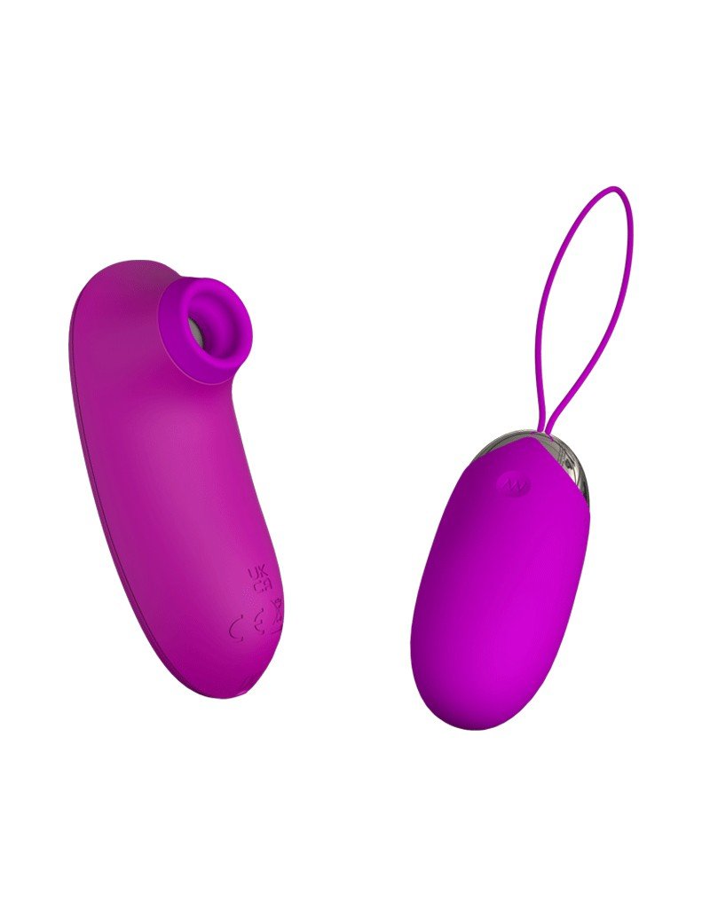 Pretty Love Vibrating Egg Plus Air Pressure Vibrator ORTHUS - pink