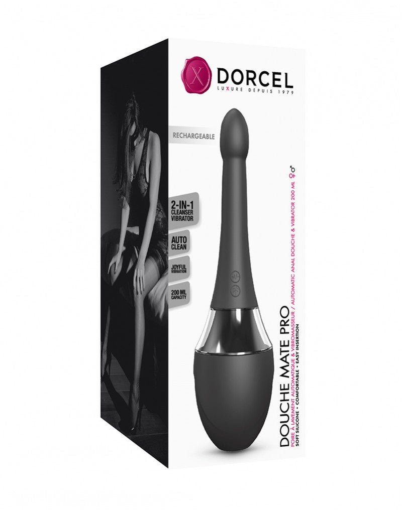 Dorcel Douche Mate Pro Anale Douche en Vibrator - Zwart-Erotiekvoordeel.nl