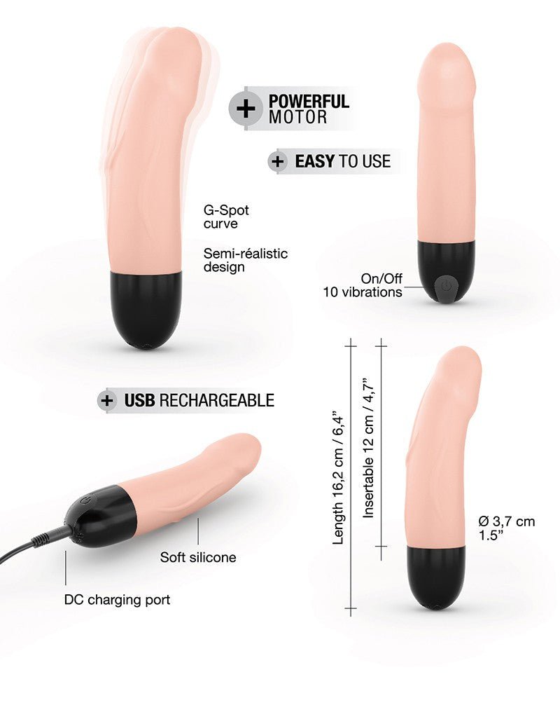 Dorcel Real Vibration S magenta 2.0 oplaadbare klassieke vibrator - blank