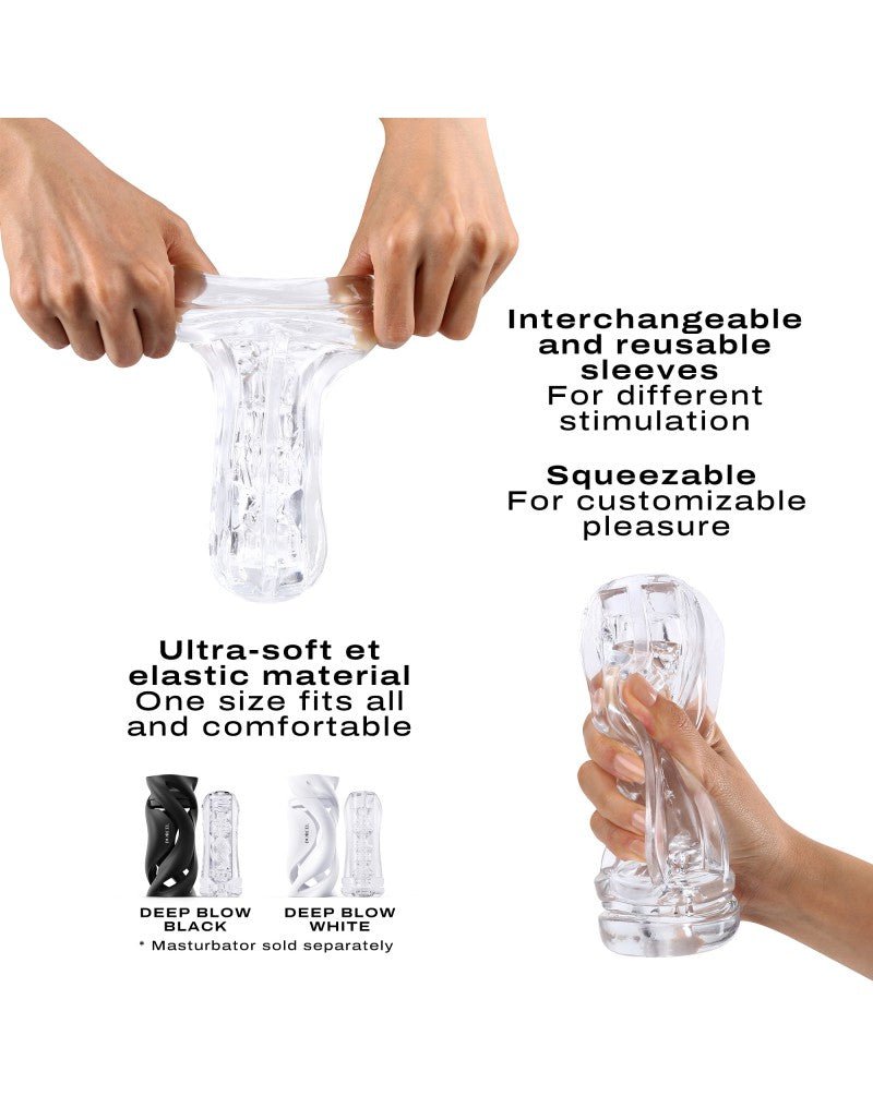Dorcel Stroker / Sleeve voor Masturbator DEEP BLOW EXTREM - transparant-Erotiekvoordeel.nl