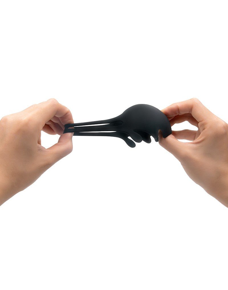 Dorcel Vibrerende Cockring en Testikel Stimulator FUN BAG - zwart - Erotiekvoordeel.nl