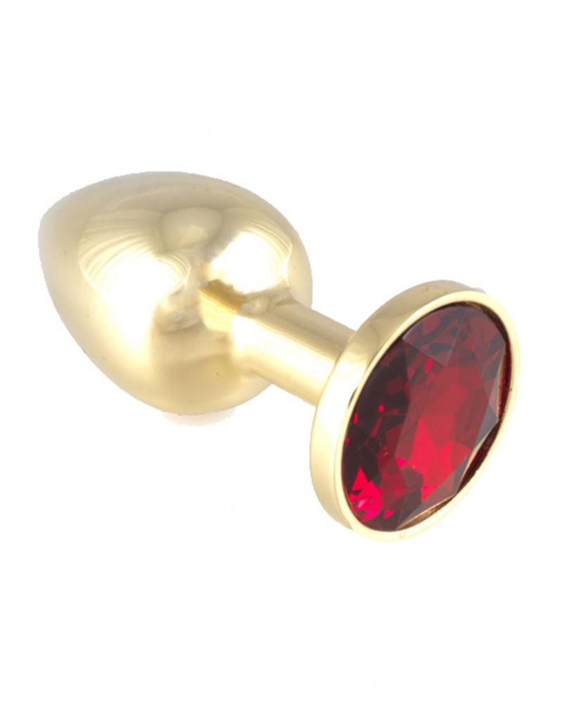 Plug Anal dorado anal PEQUEO con cristal rojo Rimba Winkel Plug Anal dorado anal PEQUEO con cristal rojo Rimba Winkel