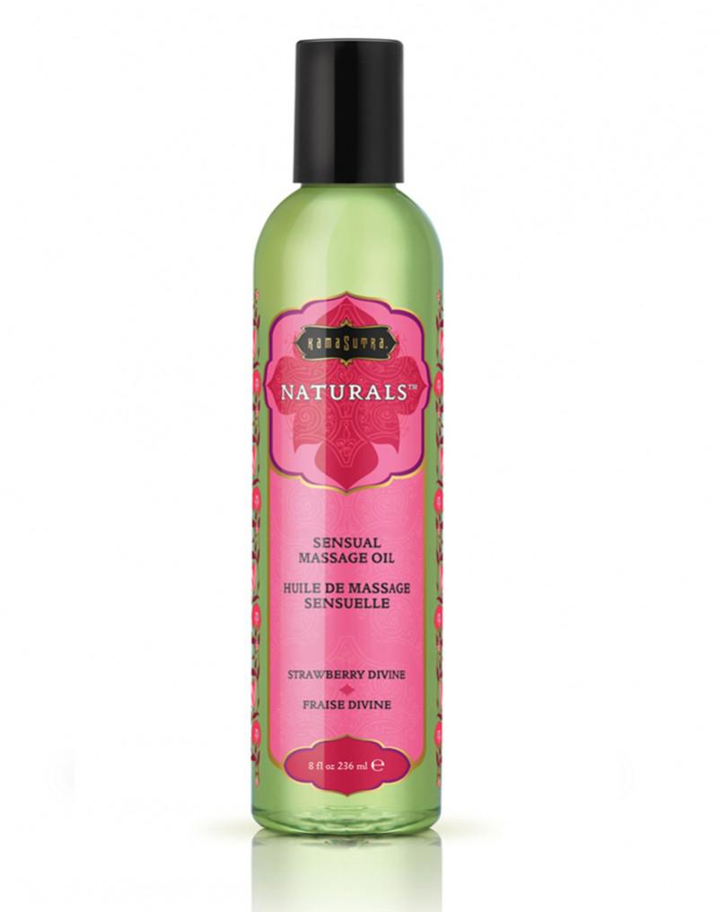 Kamasutra Naturals Massageolie Strawberry Divine - Erotiekvoordeel.nl
