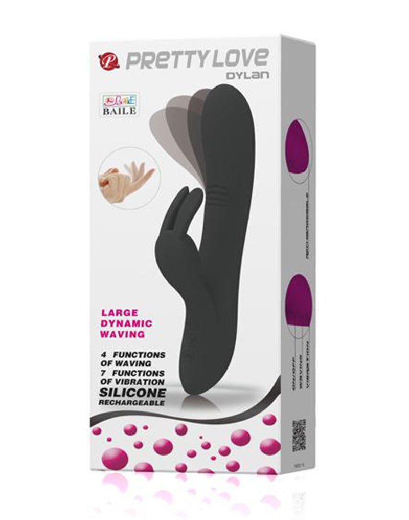 Pretty Love Dylan Bunny Vibrator - zwart - Erotiekvoordeel.nl