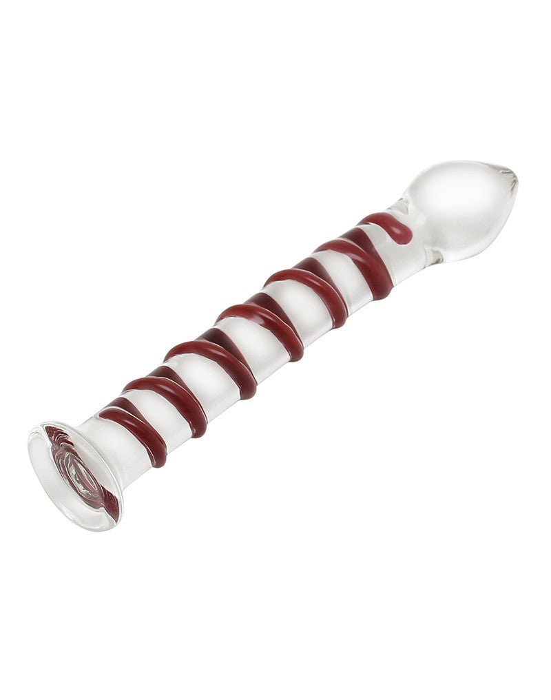 Rimba Sensual Glass Glazen Dildo Ursula - transparant/rood-Erotiekvoordeel.nl