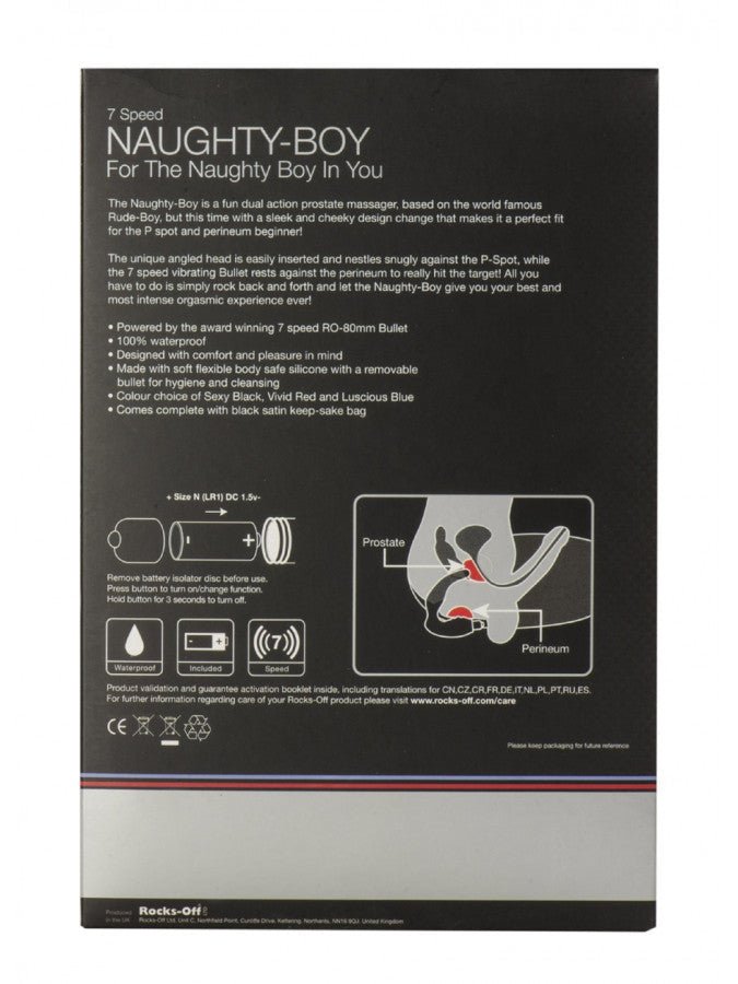 Rocks-off Naughty-Boy vibrerende Buttplug - Erotiekvoordeel.nl