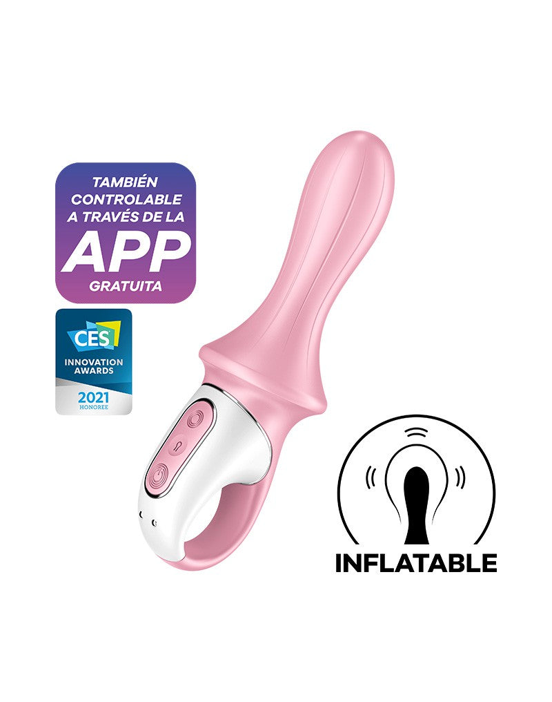 Satisfyer - Air Pump Booty 5+ - Opblaasbare Vibrator (met App Control) - Roze-Erotiekvoordeel.nl