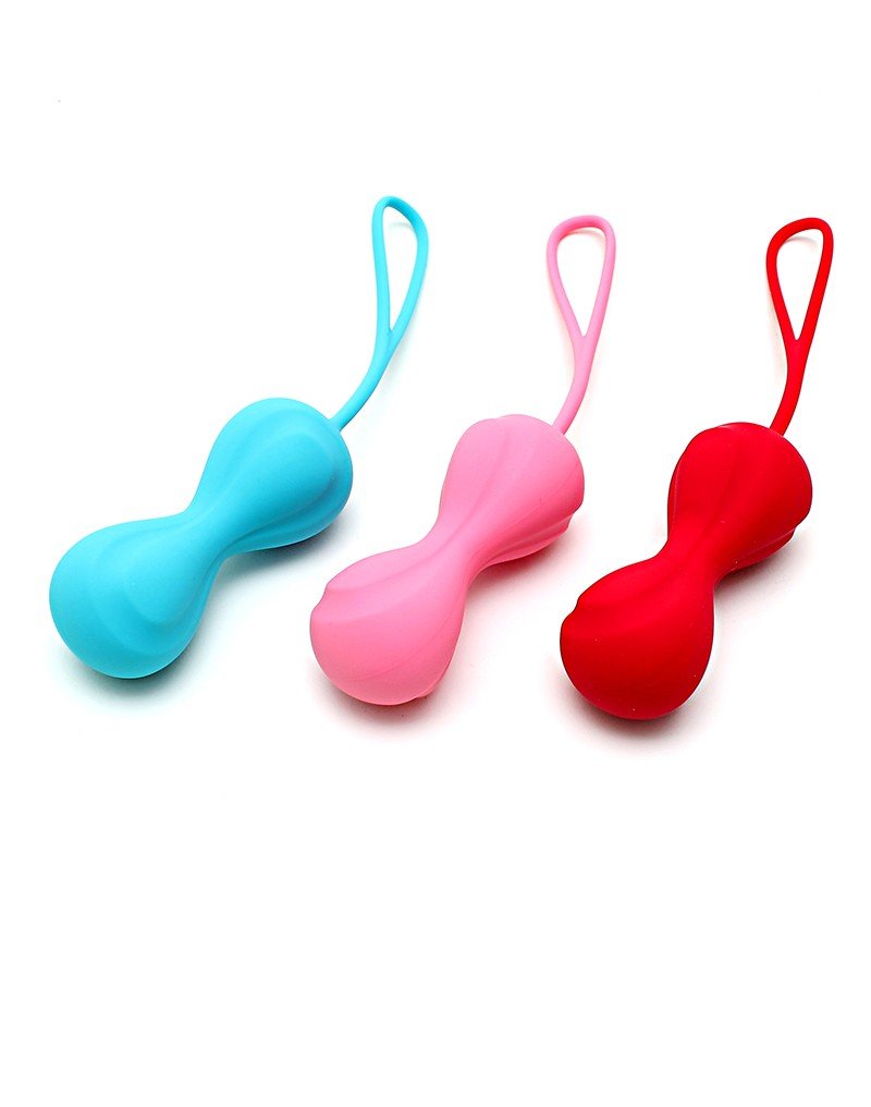 Satisfyer Bekkenbodem Trainer Kegel Balls set van 3 - rood - roze - blauw - medium - Erotiekvoordeel.nl