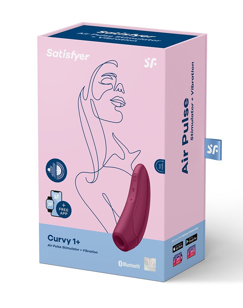 Satisfyer Curvy 1+ Rose Red App Connect Clitoris Vibrator- Erotiekvoordeel.nl
