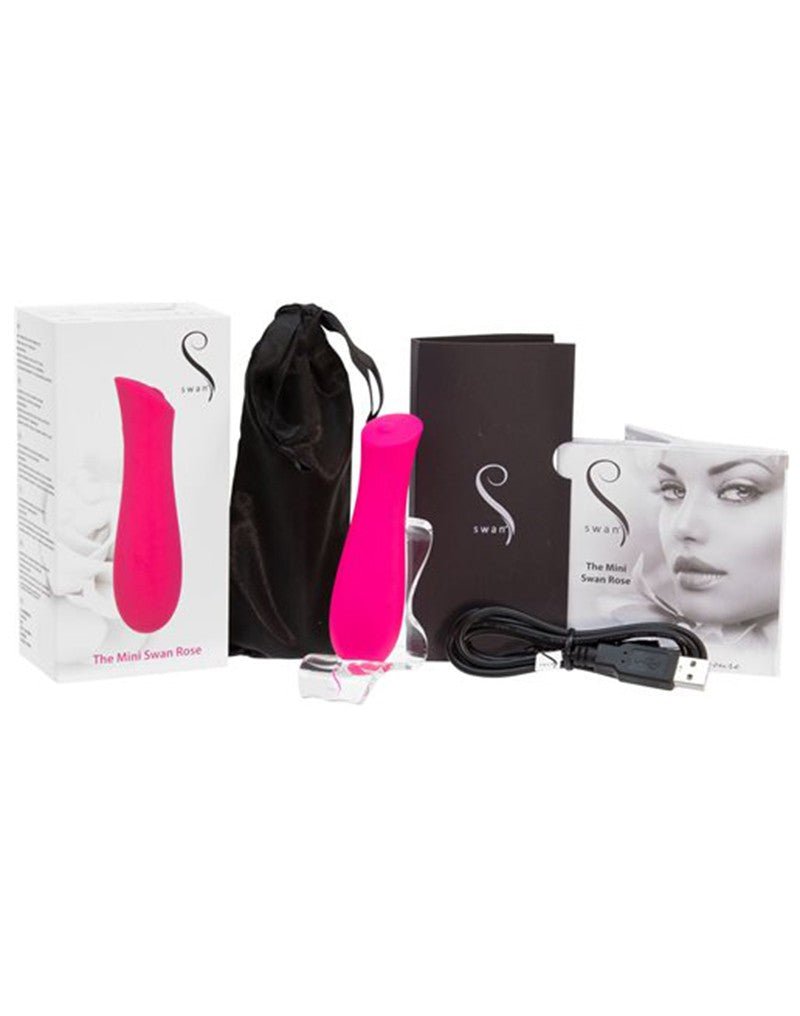 The Mini Swan Rose clitoris vibrator - roze - Erotiekvoordeel.nl