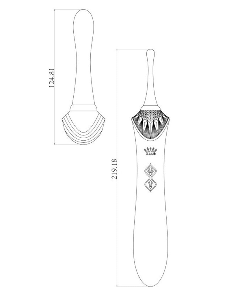 Zalo Clitoris Pinpoint Vibrator Bess met extra opzetstukken - robijn rood - Erotiekvoordeel.nl