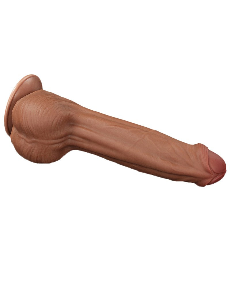 Lovetoy - Dildo - Gode à peau coulissante - Longueur 29 cm - Marron