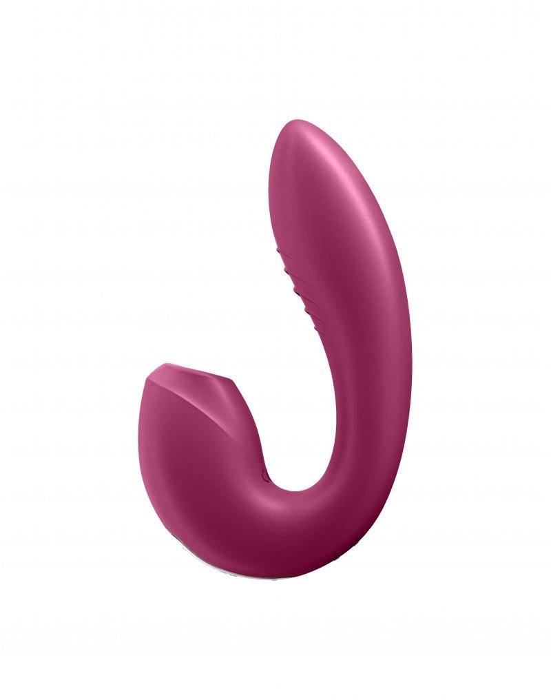 Satisfyer Sunray Luchtdruk + G-spot Vibrator - berry rood
