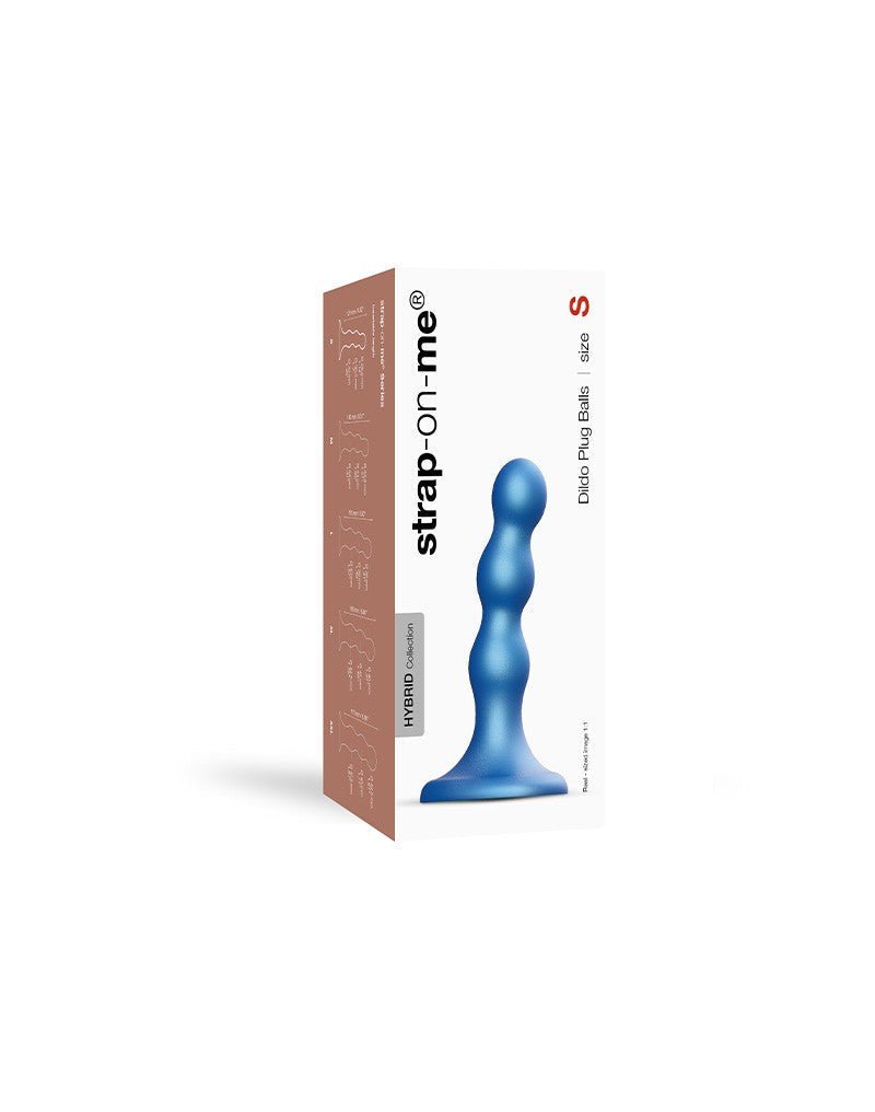 Strap-On-Me Dildo Plug Balls - metallic blue