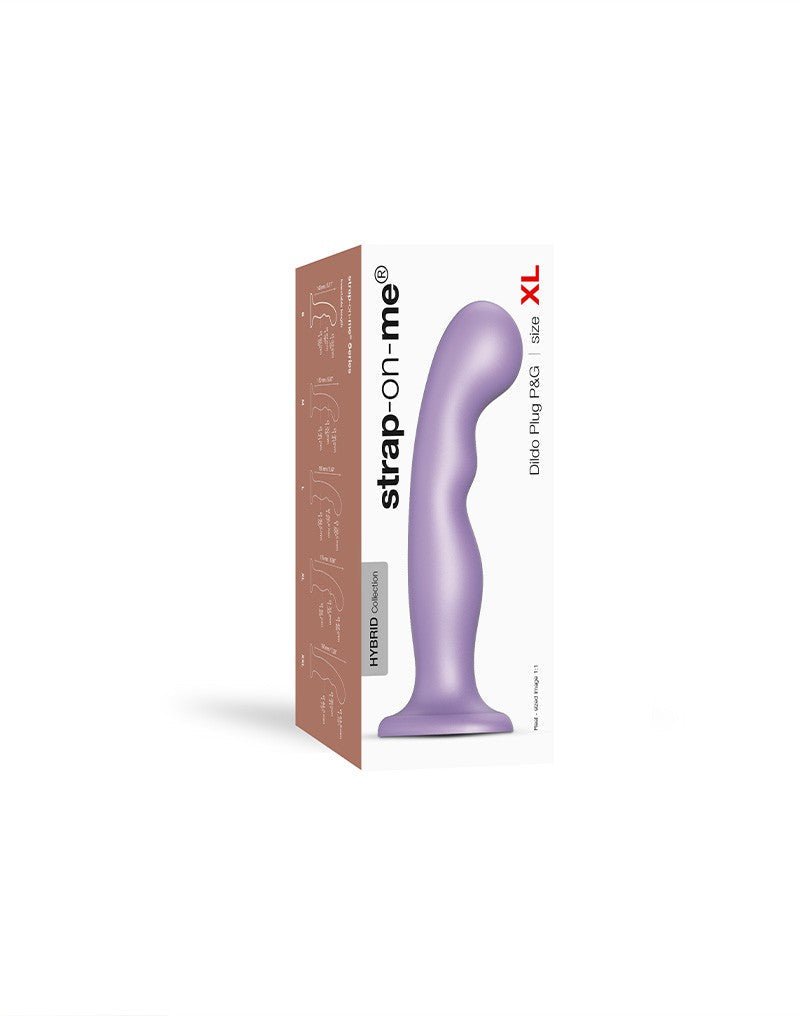 Strap-On-Me G-spot en P-spot Dildo - metallic lila