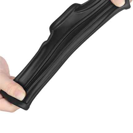 LoveToy - Ridge Knights Ring - Vibrerende Penis en Scrotum Sleeve - Ø 2,8 cm - Zwart-Erotiekvoordeel.nl