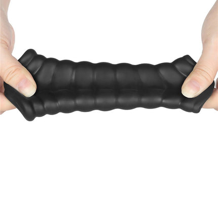 LoveToy - Wave Knights Ring - Vibrerende Penis Sleeve - Ø 3,7 cm - Zwart-Erotiekvoordeel.nl