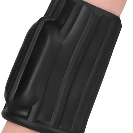 LoveToy - Ridge Knights Ring - Vibrerende Penis Sleeve - Ø 3,7 cm - Zwart-Erotiekvoordeel.nl