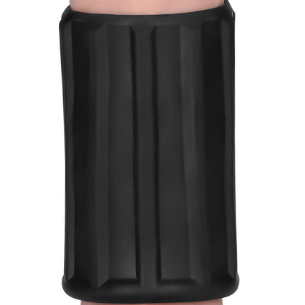 LoveToy - Ridge Knights Ring - Vibrerende Penis Sleeve - Ø 3,7 cm - Zwart-Erotiekvoordeel.nl