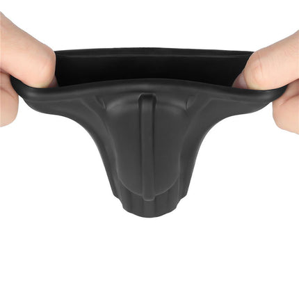 LoveToy - Ridge Knights Ring - Vibrerende Penis Sleeve - Ø 3,7 cm - Zwart-Erotiekvoordeel.nl