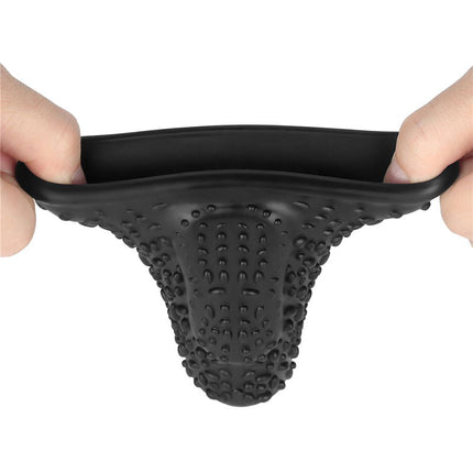 LoveToy - Drip Knights Ring - Vibrerende Penis Sleeve - Ø 3,7 cm - Zwart-Erotiekvoordeel.nl