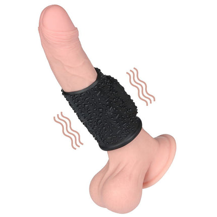 LoveToy - Drip Knights Ring - Vibrerende Penis Sleeve - Ø 3,7 cm - Zwart-Erotiekvoordeel.nl