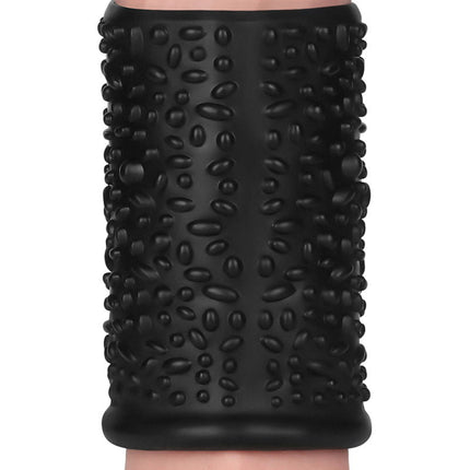 LoveToy - Drip Knights Ring - Vibrerende Penis Sleeve - Ø 3,7 cm - Zwart-Erotiekvoordeel.nl