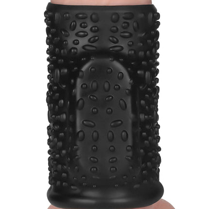 LoveToy - Drip Knights Ring - Vibrerende Penis Sleeve - Ø 3,7 cm - Zwart-Erotiekvoordeel.nl