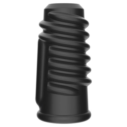 LoveToy - Spiral Knights Ring - Vibrerende Penis Sleeve - Ø 3,7 cm - Zwart-Erotiekvoordeel.nl