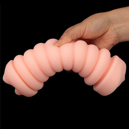 Lovetoy - Virgin-Skin Blowout - Dubbelzijdige Stroker Masturbator - Vagina en Mond - Lichte Huidskleur-Erotiekvoordeel.nl