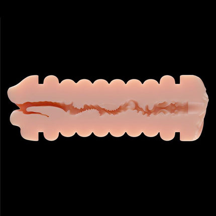Lovetoy - Virgin-Skin Blowout - Dubbelzijdige Stroker Masturbator - Vagina en Mond - Lichte Huidskleur-Erotiekvoordeel.nl