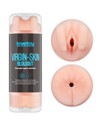 Lovetoy - Virgin-Skin Blowout - Dubbelzijdige Stroker Masturbator - Vagina en Anus - Lichte Huidskleur-Erotiekvoordeel.nl