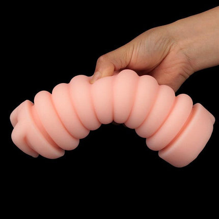 Lovetoy - Virgin-Skin Blowout - Dubbelzijdige Stroker Masturbator - Vagina en Anus - Lichte Huidskleur-Erotiekvoordeel.nl