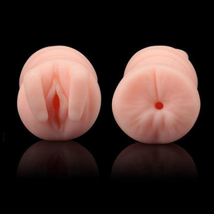 Lovetoy - Virgin-Skin Blowout - Dubbelzijdige Stroker Masturbator - Vagina en Anus - Lichte Huidskleur-Erotiekvoordeel.nl