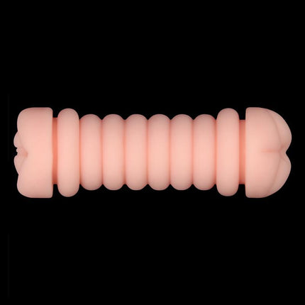 Lovetoy - Virgin-Skin Blowout - Dubbelzijdige Stroker Masturbator - Vagina en Ass - Lichte Huidskleur-Erotiekvoordeel.nl