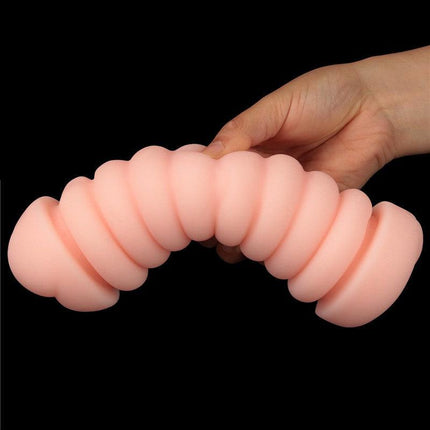 Lovetoy - Virgin-Skin Blowout - Dubbelzijdige Stroker Masturbator - Vagina en Ass - Lichte Huidskleur-Erotiekvoordeel.nl