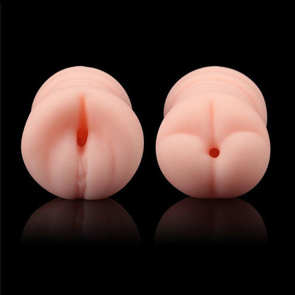 Lovetoy - Virgin-Skin Blowout - Dubbelzijdige Stroker Masturbator - Vagina en Ass - Lichte Huidskleur-Erotiekvoordeel.nl